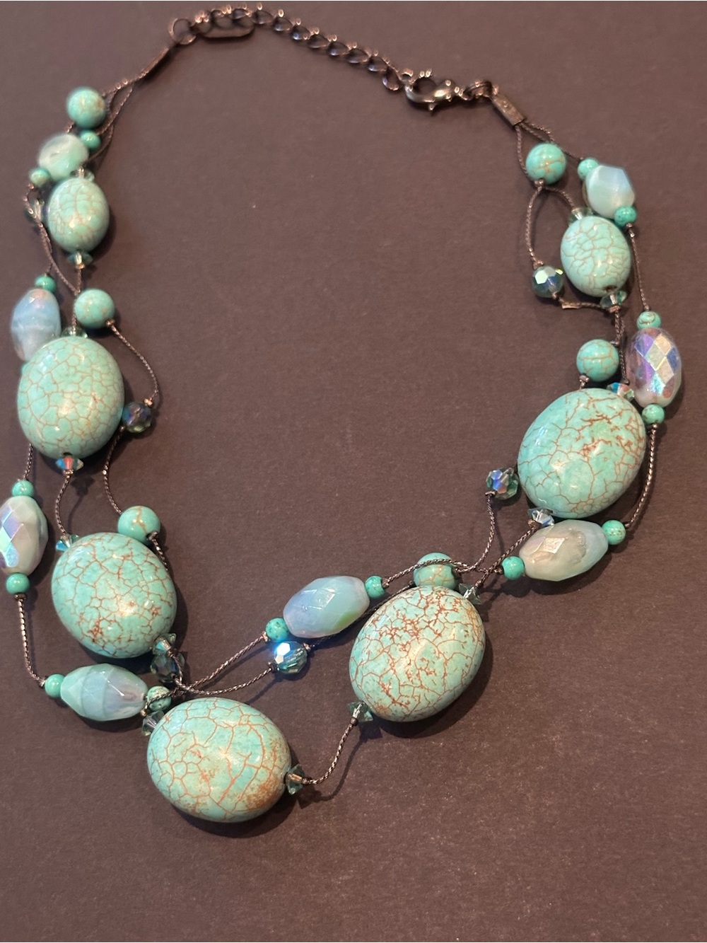 Turquoise style Beaded Multi-Strand Necklace - Unbranded